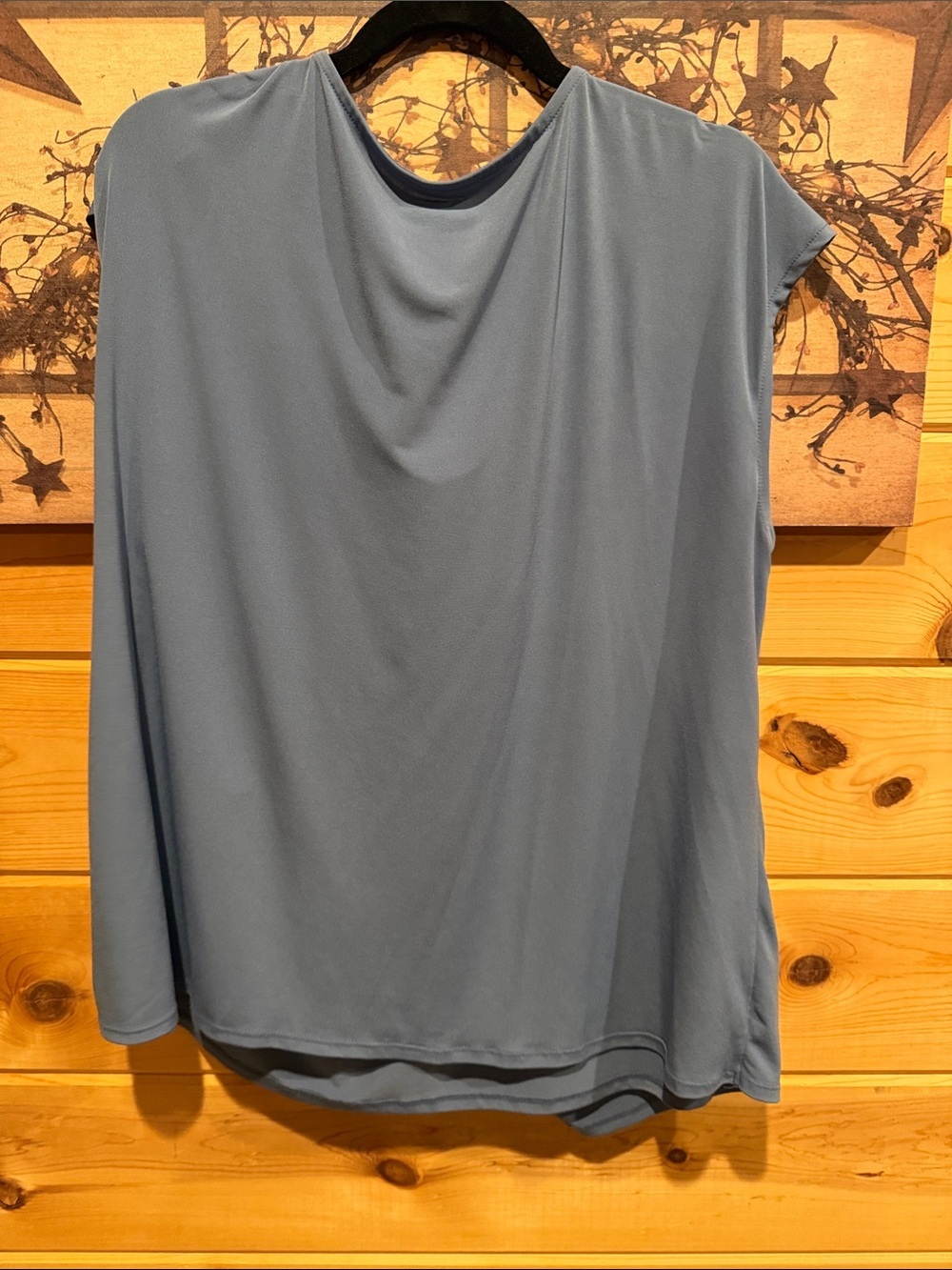 Lane Bryant Dusty Blue Draped Cowl Neck Sleeveless Camisole Plus Size 18/20 - Picture 3 of 3